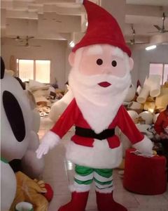 Fábrica Christmas Grandpa Mascot Traje Fantasia Vestido Adulto Festa Evento Equipa