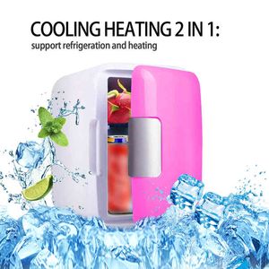 Wholesale small refrigerator with freezer for sale - Group buy 4L Portable Mini Fridge Home Car Small Refrigerator Freezer Travel Cooler Beauty Skin Care Cosmetic Fridge Makeup Refrigerator H220510