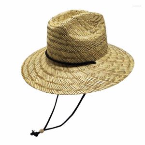 Beanie/Skull Caps 45# Straw Sun Classic Beach Hat Raffia Wide Brim Säljer solskyddsmedel överdimensionerade mössor handgjorda slouchy stora hattar pro22
