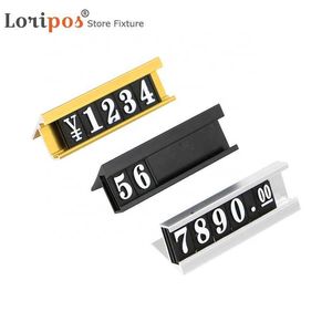 Desktop Metal Base Combined Price Tags, camera mobile phone assembly arabic numerals signs label window counter display stands 5