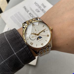 Męski zegarek mechaniczny skórzany pasek wodoodporny luksusowy seria 41 mm dzień zegarek OG na rękę Montre de lukse