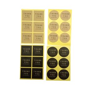 120pcslot Square Circle Shape Tack handgjorda självhäftande förpackning Tätningsetikettklistermärke DIY Julklappklistermärken 220613