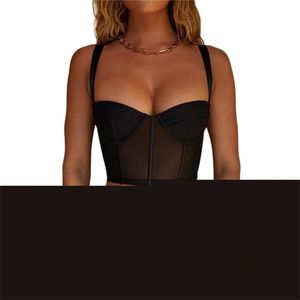 Kurze Sexy Off Schulter Croptop Streetwear Frauen Ärmellose Ubrania Damskie Vetement Femme Backless Bandeau Rouoas Femininas 210401