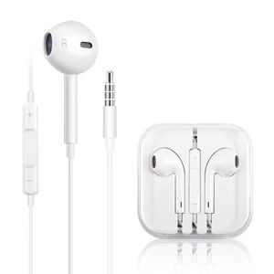 perakende kutusu ile kulak içi kulaklıklar ile mm tel kulaklıklar iPhone için Earpods x Plus Pro Max SE Stereo Kulaklık Mikrofon Kontrol Kulaklığı