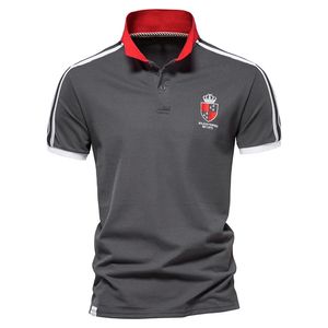 AIOPESON Polo estiva in cotone per uomo Casual Sport Social manica corta Polo da uomo Polo da calcio Uomo Abbigliamento di qualità 220704