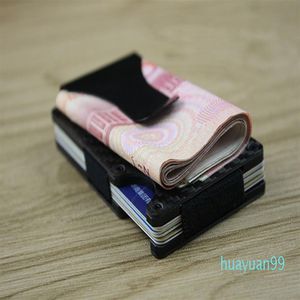 Nieuw geld clip aluminium mini portemonnee handtas creditcard houders zakelijk slanke smail traver reisportemonnee272T
