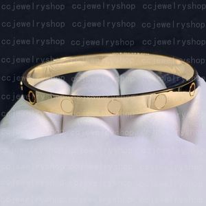 18K Gold Bangle Bangle Classic Fashion Love Bracelet para Womengirl Wedding Mother Day Jewelry Women Regalos
