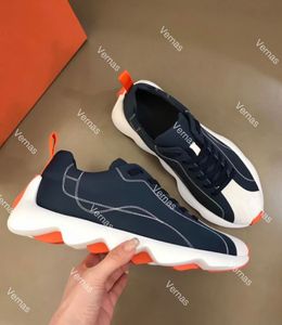 Лучшие роскошные мужчины Envol Sneaker Shoes Black White Blue Leather Prefection Мужские