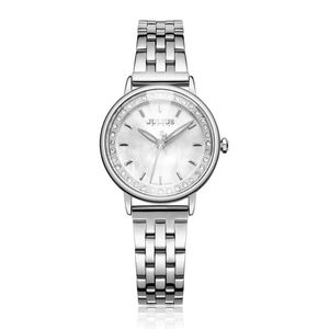 2022nwe Julius Brand 2022 Nowy wiosenny kwarc zegarek dla kobiet mody swobodny zegara tarcza Whatch Waterproof 30m Steel Montre Femme Na ręce Prezent H1