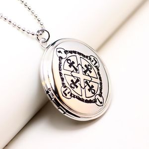 Pendant Necklaces Round Po Memory Floating Locket Cross Necklace Fragrance Essential Oil Diffuser For Women 2022 YTA91