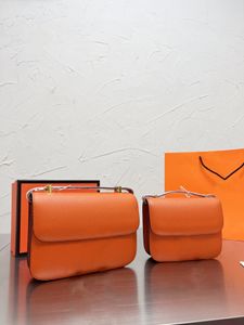 2022 Sıcak Kadın Lüks Tasarımcı Çanta Çantası Crossbody Omuz Çantası Klasik Orta ve Küçük Düz Gri Pochette Tote Lady Bags Gerçek Deri Çanta Boyutu: 19cm 24cm