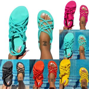 プラスサイズの女性サムダルとスリッパビーチフリップフロップ夏のファッションハイヒールの斜面ヒール厚いボトムクリップの足の靴