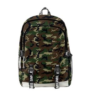 Backpack Kawaii Youthful School Bags Unisex Camouflage Pattern Travel Bag 3D Print Oxford Waterproof Notebook Trendy Shoulder BackpacksBackp