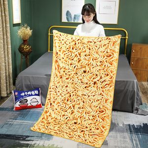 Simulação de Bobagem Kawaii instantânea de macarrão instantâneo travesseiro de pelúcia com cobertor macarrão frito noodles presentes de travesseiro de pelúcia brinquedo de pelúcia