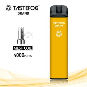 Qk for America Australia Tastefog E Cigaretter engångs elektroniska vattenpipa Vape 4000 puffar grossistpris 12 ml laddningsbart 650mAh batteri