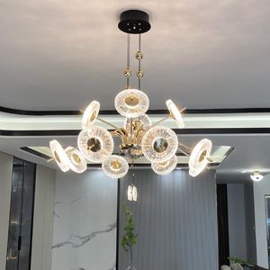 Hängslampor lyxiga vardagsrum ljuskrona postmodern enkel och atmosfärisk hushållslampa avancerad designer kök dekoration la