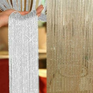 Curtain & Drapes Decoration Tassel Window Curtains Shining Screen Panel Door Glitter String Hanging Beaded CurtainsCurtain DrapesCurtain