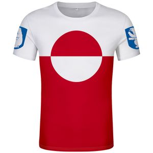 Greenland T Shirt Name Number Grl T Shirt Po Clothing Printing Diy Gratis anpassning Grönland Print PO -kläder 220609