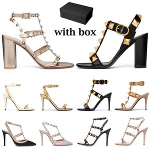 Wholesale slipper heels for women resale online - women luxury designer high heels Dress Shoes Pointed toes Patent leather metallic gold Black rose womens sexy sandals party wedding