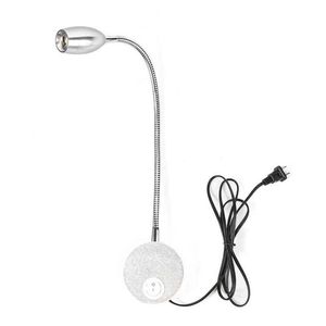 Led Wall Reading Light, Bed Lamp with Plug Wired for Bedroom Bedside, Flexible Gooseneck Book Reading Light H220423