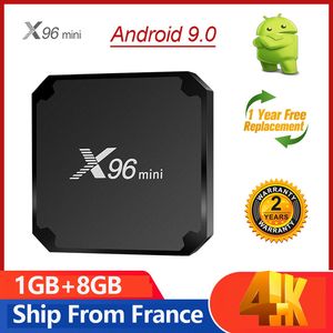 Android TV Box X96 Mini 4K Android 9.0 1GB 8GB AMLOGIC S905Wクアッドコア2.4G WiFiスマートセットトップボックス