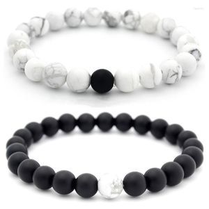 Beaded Strands Natural Stone Beads Armband för män Kvinnor 8mm Lava Rock Chakra Jewelry Making Elastic Trendy Fawn22