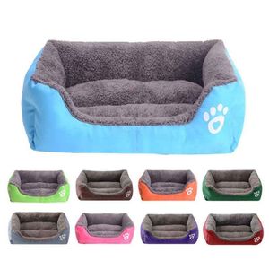 Cama de animais de estimação para cachorro Warm Coral Fleece Camas de inverno para cães grandes xxl Kennel de animais de estimação muito macio fofo 210224