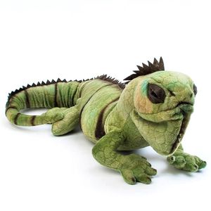 66cm da vida real lagarto de pelúcia de brinquedo realista de animais selvagens de brinquedos de lagartos verdes de brinquedos verdes para crianças LJ201126