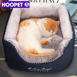 Hoopet Pet Cat Dog House Soft WhiM Quary Dogs Bed Pets Puppy Sleeping Cushion de alta qualidade Y200330