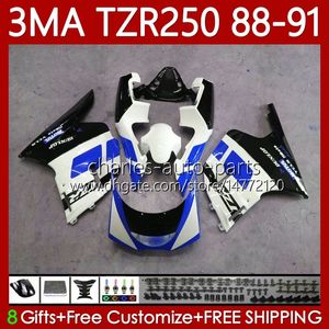 Moto Code Code для Yamaha TZR250 TZR 250 TZR-250 R RR250 TZR 250 TZR-250 R RR RR 1988 1989 1990 1991 Body 115NO.104 TZR250-R TZR250RR 88-91 YPVS 3MA TZR250R 88 89 99 91 Blue Black OEM обтекатель