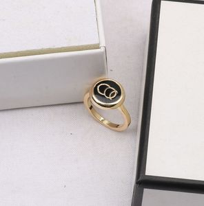 Misto semplice anello placcato oro 18 carati di alta qualità marca C doppia lettera anelli a fascia vintage piccolo dolce vento uomo donna fashion designer metallo aperto gioielli regolabili