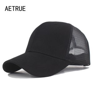 Aetrue Fashion Baseball Cap Men S Mesh Bone Mulheres Chapéus para Casquette Gorras Solid Hip Hop Papai Hat 220513