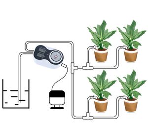Bewässerung Von Topfpflanzen großhandel-2021 Neues Smart Drip System Automatische Timer Wasserveranstaltung Gartenwasserpumpe Controller für Topfpflanzenblume