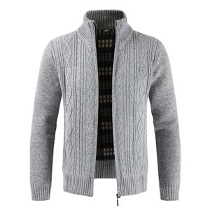 OUFISUN NOVO Moda de moda grossa Cardigan Coat Men Slim Fit Jumpers Knit Zipper Warm Winter Business Style Men Roupos T200101