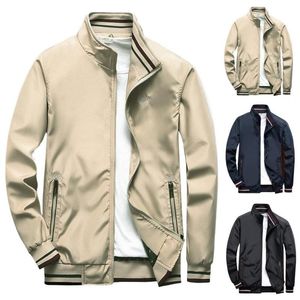 Men's Jackets Ribbed Cuff Fine Stitching Outerwear Male Men Coat Slim-fitting For Daily WearMen's