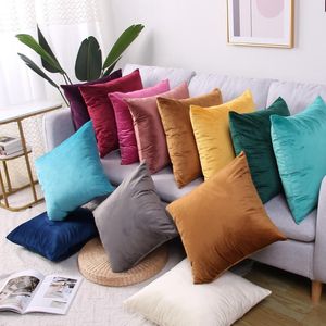 Cushion/Decorative Pillow Nordic Solid Color Velvet Sofa Cushion