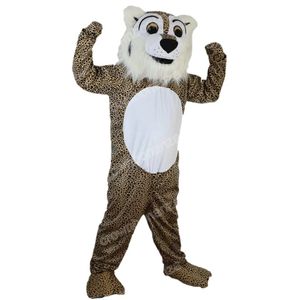 Halloween Plush Leopard Mascot Costumes Högkvalitativ tecknad Mascot Apparel Performance Carnival Adult Size Event Reklam för reklamkläder