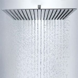 BAKALA 16 Inch Bathroom Rain Shower Head Stainless Steel With Arm CP-1616 220401