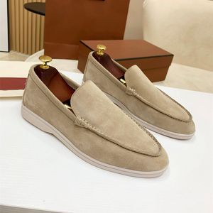 Low Tops OpenWalk Women Casual Shoes Men Suede Calf Skin Muller shoe Brand classic Walking Flats Luxury Designer Summer Charms Walk casual Piping Moccasins Loafers