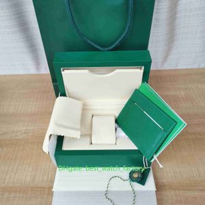 Hot Selling Top Quality Watches Boxes Watch Green Original Box Papers Card Leather Handbag For President 124300 126610 126710 116500 126711 Wristwatches