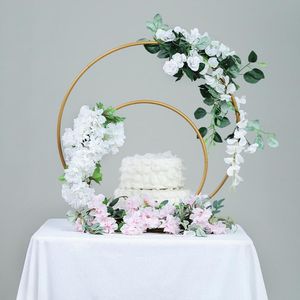 Dekoracja imprezy Wedding Arch Metal Circle okrągły balon kwiat żelazny pierścień tła stojak urodzinowy