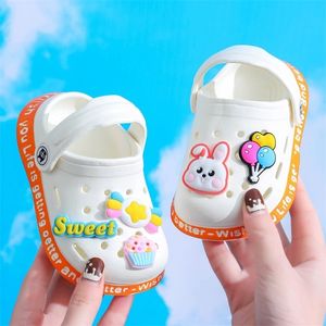 Summer Children Garden Clogs Shoes BoysGirls Beach Sandal Kids Lightweight Breathable Cute Cartoon Slip On Mules Baby Slipper 220621