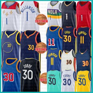 Zion 1 Williamson Stephen Curry Basketball Jersey Klay Thompson 33 Wiseman Mens Shirts Jerseys 30 11 MVP