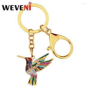 Chaves de anime Anime Anime Floral Hummingbird Bird Chain Chain Bandbag Cartbag Wallet Decoration Keychain For Women Girls GiftKeyChains Fie