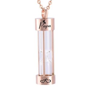 Wholesale hourglass urns for ashes for sale - Group buy Fashion rose gold Hourglass Urn Necklace Cremation Ashes Memorial Jewelry Transparent Pendants Fill kit Chain243I