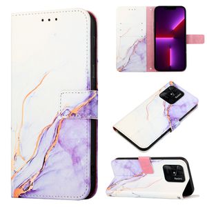 Wholesale marble pattern phone case resale online - Leather Flip Phone Cases For Xiaomi Poco X4 M4 For Redmi Note K50 Pro T C Prime E i S S Marble Pattern Wallet Stand Cover Bag