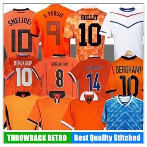 Retro Gullit 1988 86 89 91 95 96 koszulki piłkarskie Marco Van Basten 97 98 koszulka Voetbal Seedorf Bergkamp Kluivert Robben 02 74 Cruyff klasyczne koszulki piłkarskie