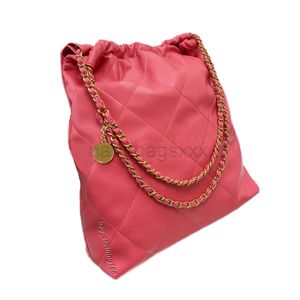 Tasarımcı çanta lüksleri s kadın elmas desen altın tonlu metal zincir 22 sırt çantaları memnun çöp