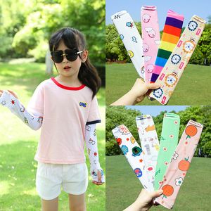 24 color Children's sunscreen-sleeve Kids' Sunblock sleeve Summer fashion boys' and girls' anti ultraviolet thin ice sleeves T9I001933