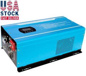 Power Inverter Caricabatterie LCD 4KW DC48V AC120240V 60Hz 4000W Split Phase Doppia uscita Off-grid Ibrido Onda sinusoidale pura Supporto DCAC Personalizza Magazzino USA